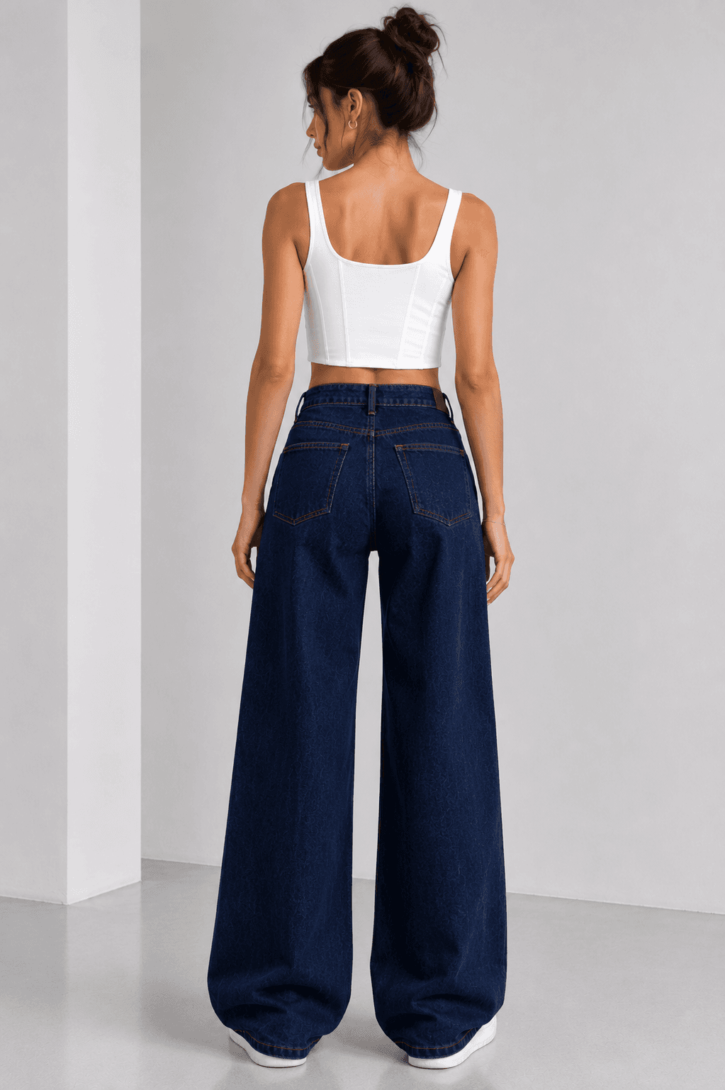 Koyu Mavi Baggy Denim